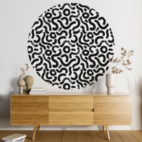 Papier peint rond / cercle - Motif Graphique -220