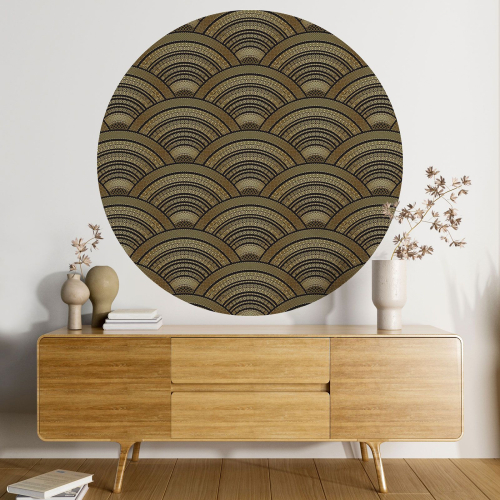 Papier peint rond / cercle - Motif oriental - 069