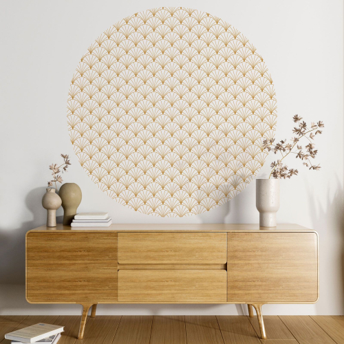 Papier peint rond / cercle - Motif oriental
