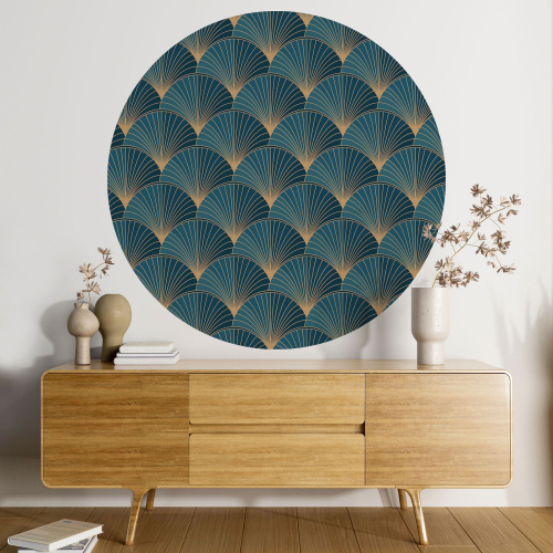 Papier peint rond / cercle - Motif oriental - 262