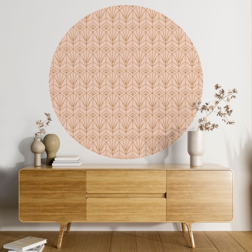 Papier peint rond / cercle - Motif oriental - 307
