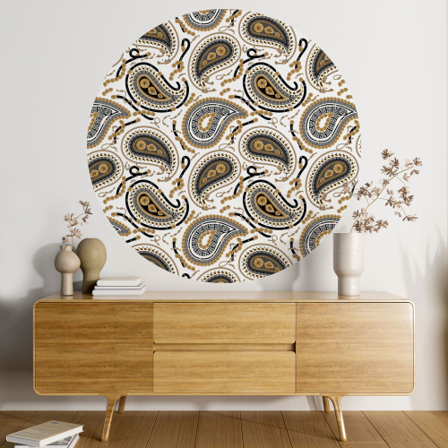 Papier peint rond / cercle - Motif oriental - 326