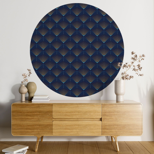 Papier peint rond / cercle - Motif oriental - 341