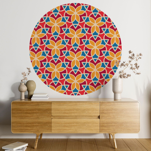 Papier peint rond / cercle - Motif oriental - 460
