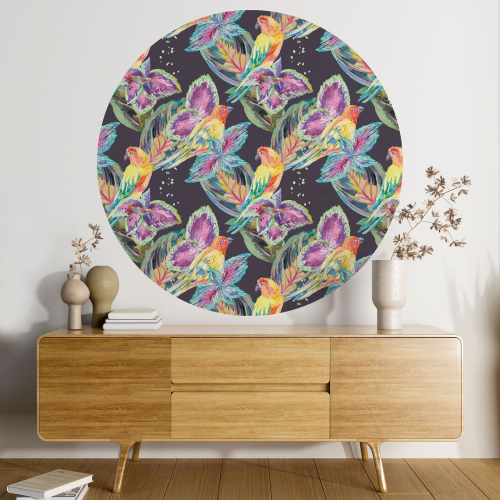 Papier peint rond / cercle - Oiseaux