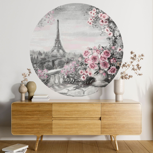 Papier peint rond / cercle - Paris Tour Eiffel