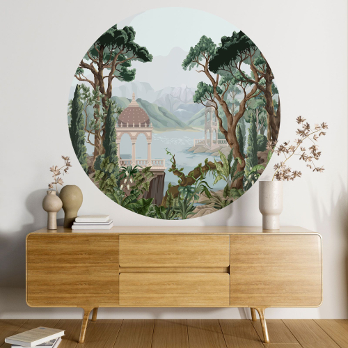 Papier peint rond / cercle - Paysage