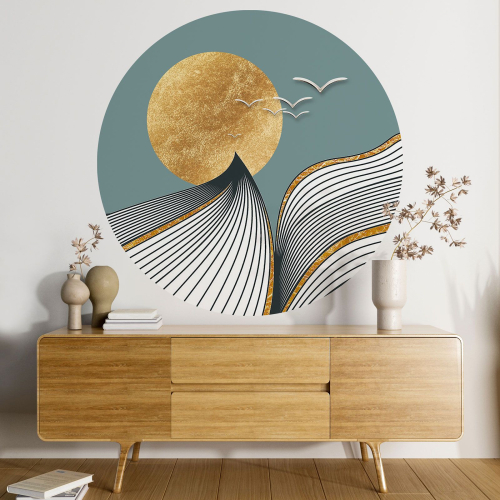 Papier peint rond / cercle - Paysage design