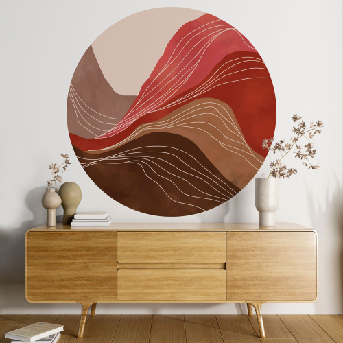 Papier peint rond / cercle - Paysage design
