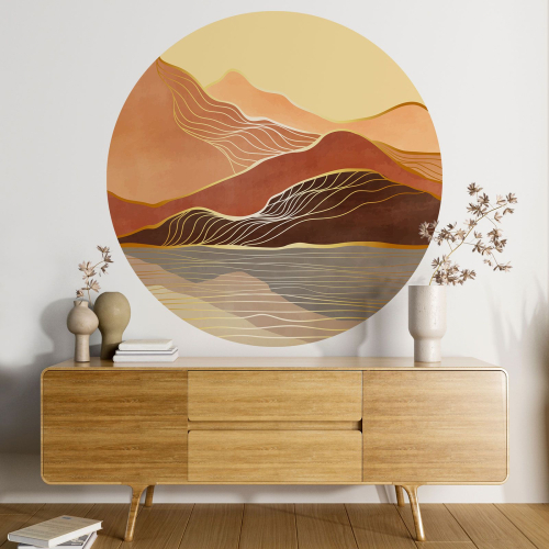 Papier peint rond / cercle - Paysage design