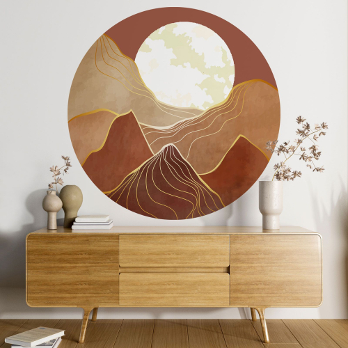 Papier peint rond / cercle - Paysage design