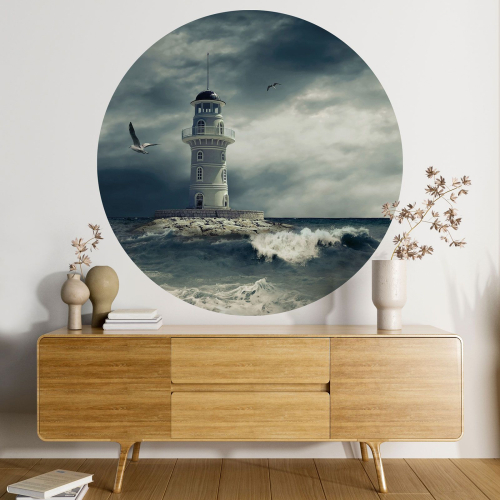 Papier peint rond / cercle - Phare
