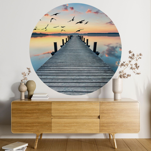 Papier peint rond / cercle - Ponton