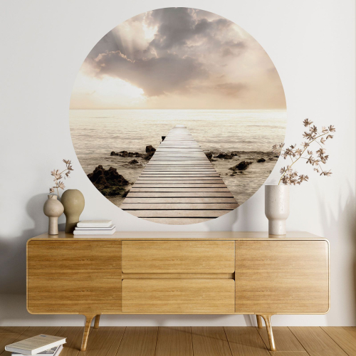 Papier peint rond / cercle - Ponton