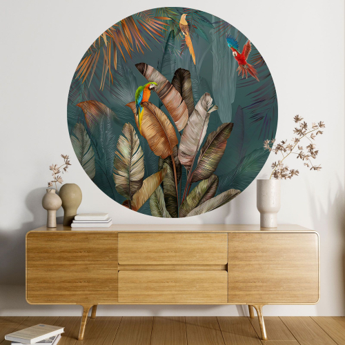 Papier peint rond / cercle - Tropical