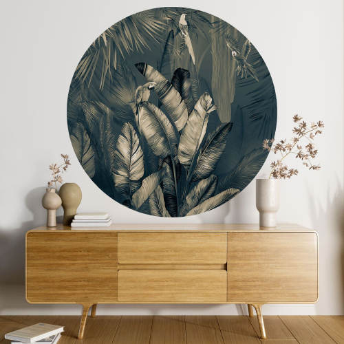 Papier peint rond / cercle - Tropical