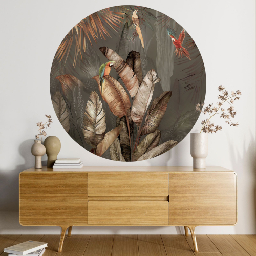Papier peint rond / cercle - Tropical