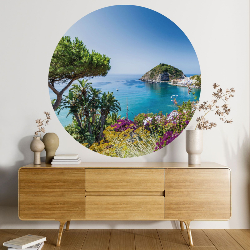 Papier peint rond / cercle - Vue Mer