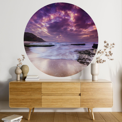 Papier peint rond / cercle - Vue Mer